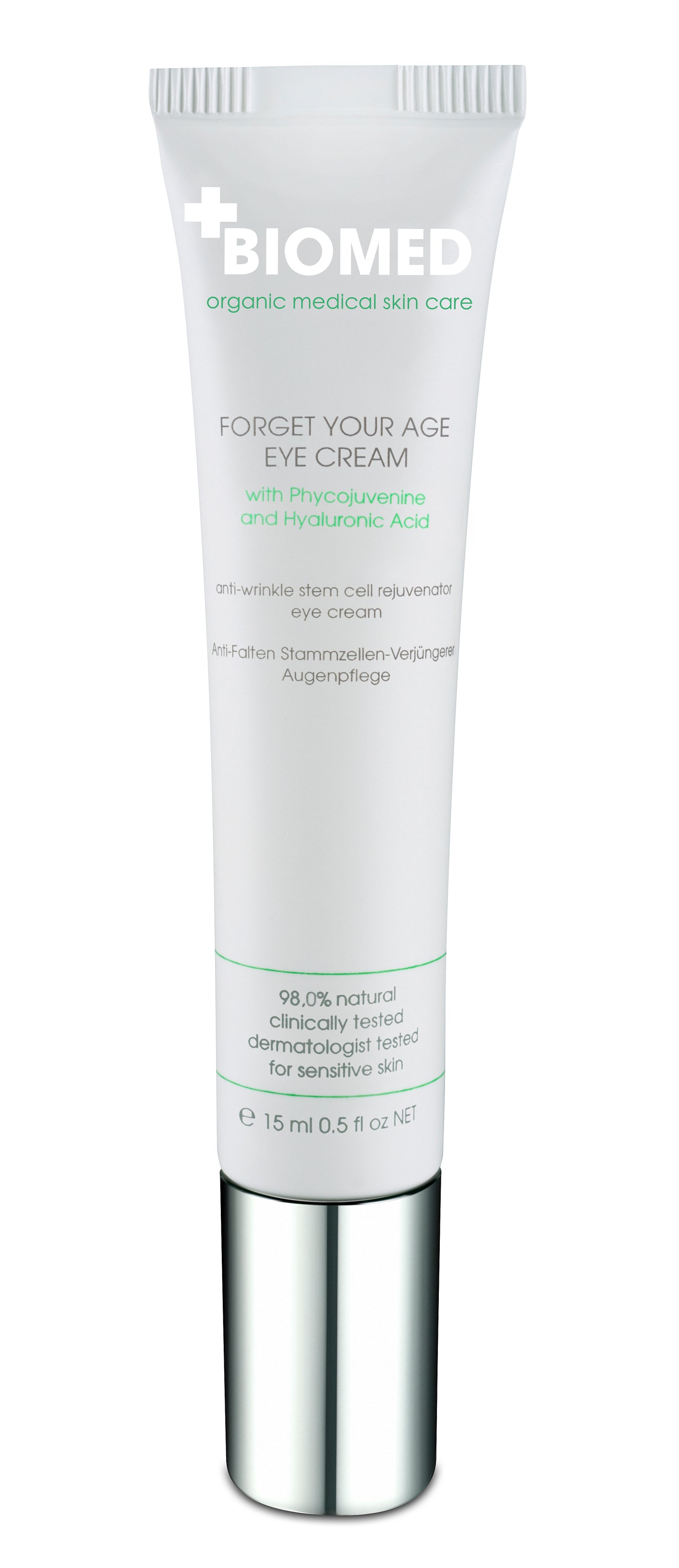 Biomed - Crème Yeux Antirides Forget Your Age Eye Cream, soin contour des yeux anti-rides pour une peau rajeunie