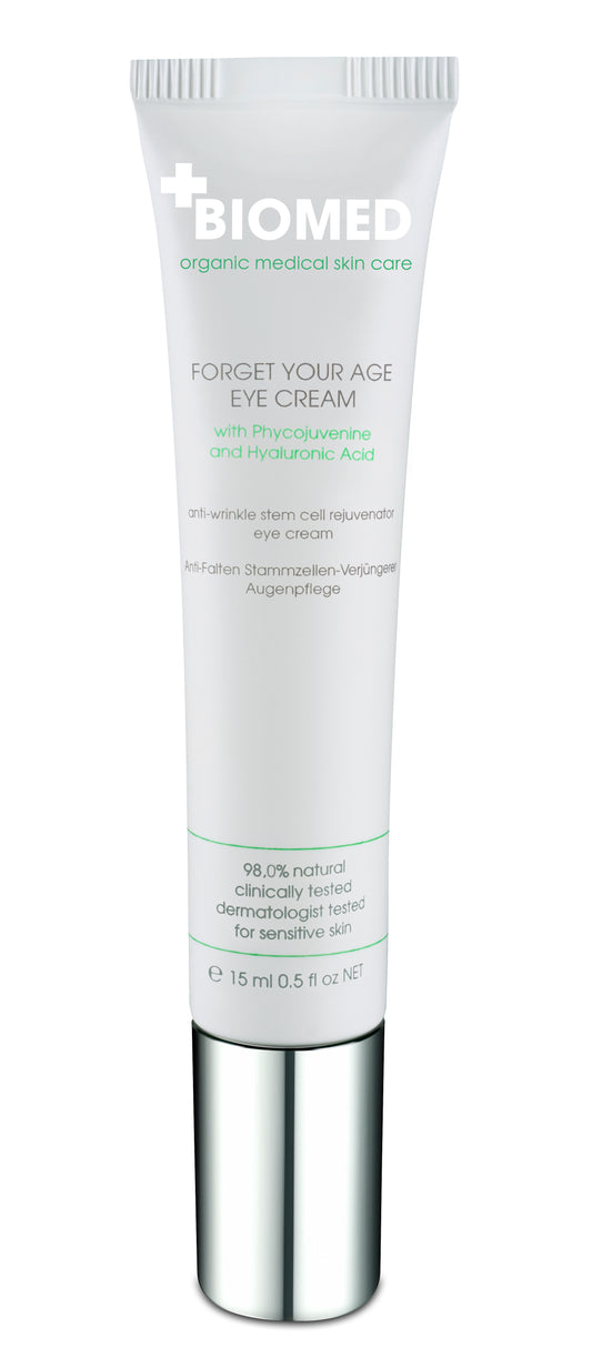 Biomed - Crème Yeux Antirides Forget Your Age Eye Cream, soin contour des yeux anti-rides pour une peau rajeunie