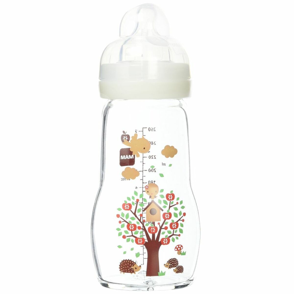 MAM Beige Glas-Babyflasche (260 ml)