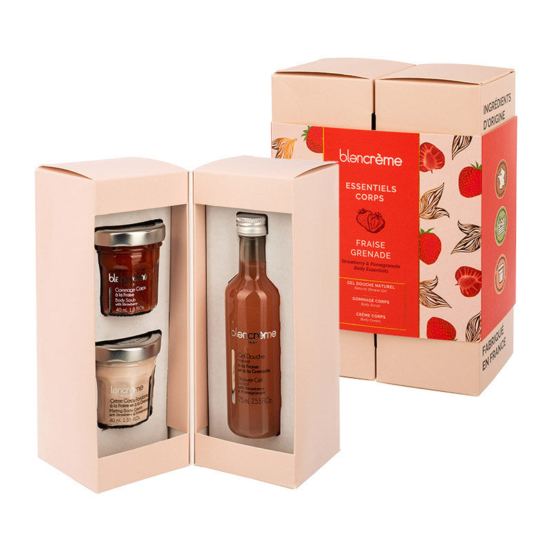 Trio Essentiels pour le corps - Fraise & Grenade