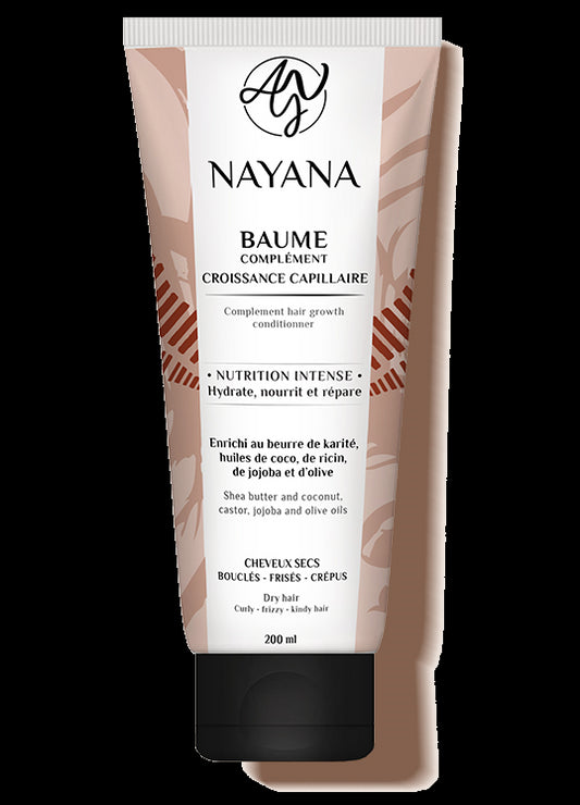 NAYANA - Baume complément de croissance capillaire, soin intensif pour cheveux secs, frisés et crépus