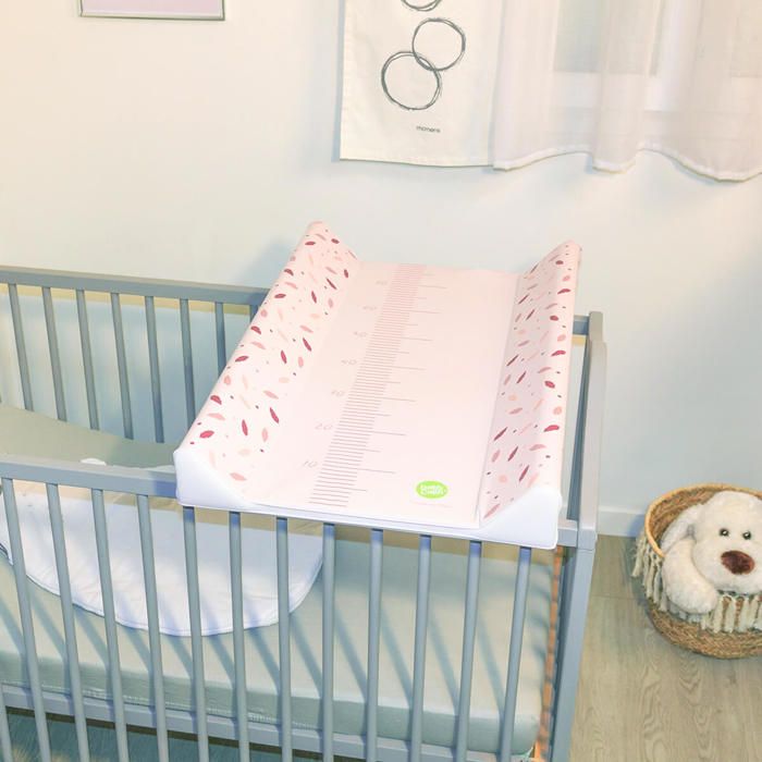 BABYCALIN PLUMES Wickelauflage – Ab der Geburt – PVC – 50 x 70 cm – Rosa