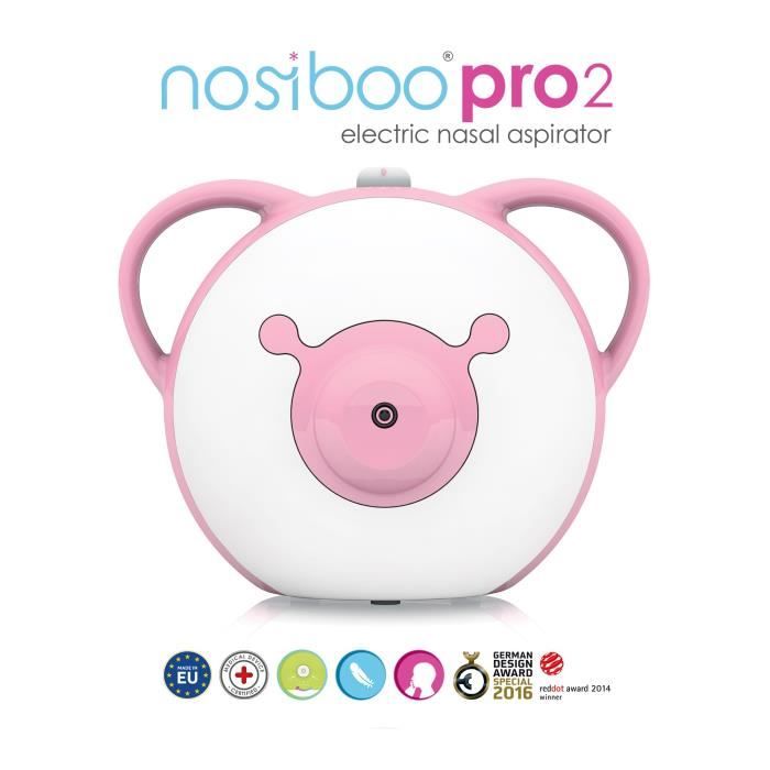 Elektrischer Babysauger NOSIBOO PRO 2 – Kontrollierte Absaugung – Ab der Geburt – Rosa