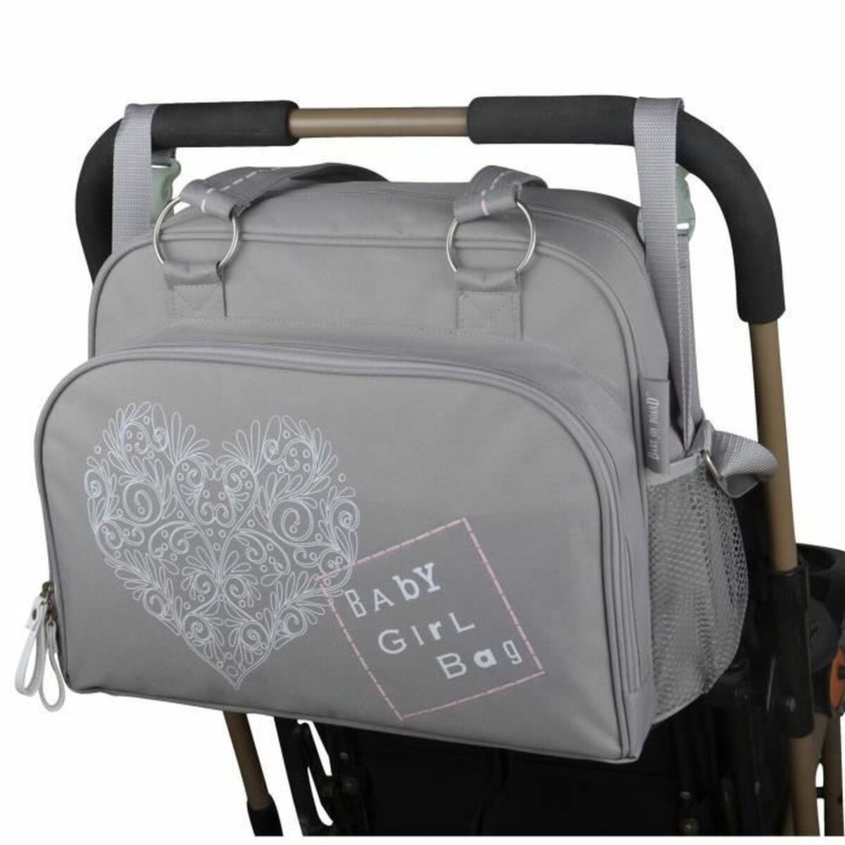Baby on Board Baby-Wickeltasche für Mädchen, Grau